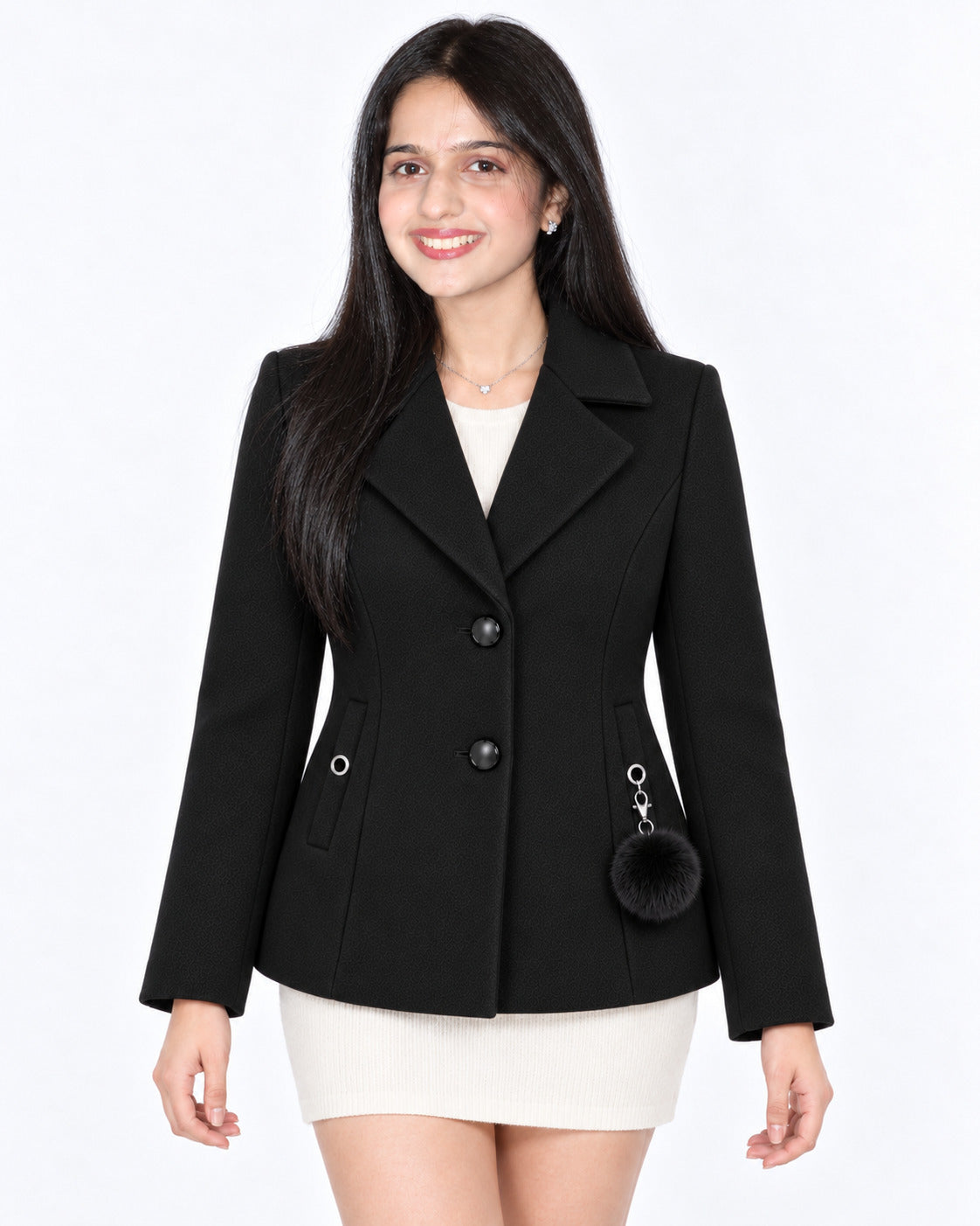 BRAVON two-button short coat featured in the winter sale, selected coats from ₹1,999